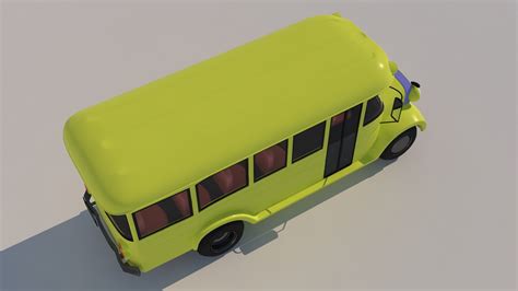 School Bus Cartoon 3d Model Turbosquid 1555236