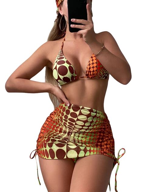 Coduop Women S Piece Swimsuits Triangle Bikini Bathing Suits With