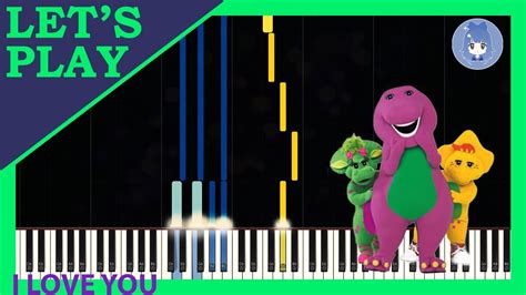 I Love You From Barney Piano Tutorial Youtube