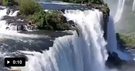 Iguaz Falls Are Waterfalls Of The Iguazu River On The Border Of The