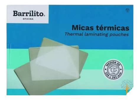 50 Micas Termicas Barrilito 8 Milesimas Tamaño Carta Envío gratis