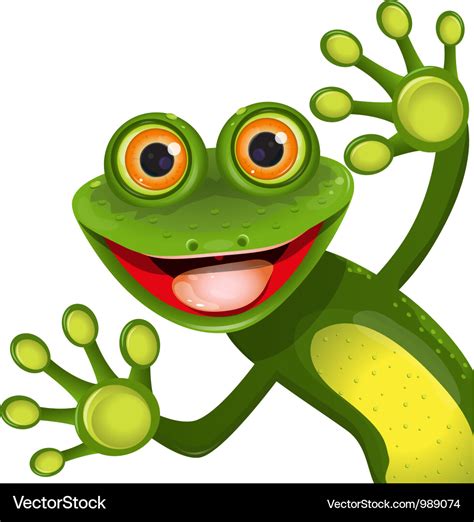 Merry Green Frog Royalty Free Vector Image VectorStock