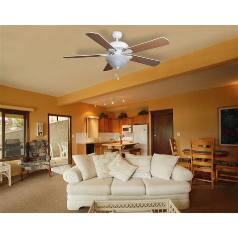 Harbor Breeze Crosswinds 52 In White Indoor Downrod Or Flush Mount Ceiling Fan With Light Remote