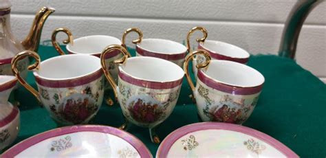 Mini Servies Brocant Gouden Details T Olde Gre J