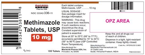 Methimazole Tablets Usp Rx Only Prescribing Information