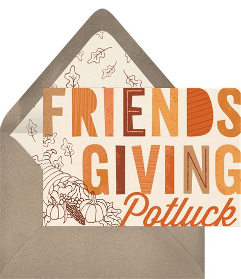 Friendsgiving Invitations in Blue | Greenvelope.com