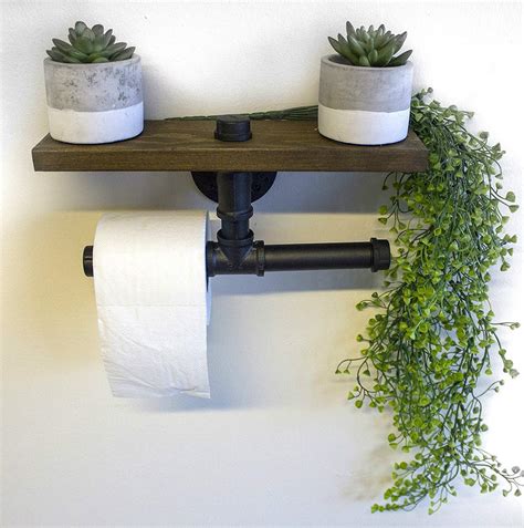 Buy Homezone® Industrial Pipe Floating Wall Shelves With Twin Toilet