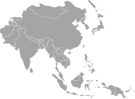 Asia Map Geography Countries Travel Regions Png