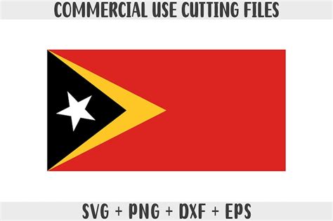 Timor-leste Flag SVG Original Colors Timor-leste Flag Png - Etsy