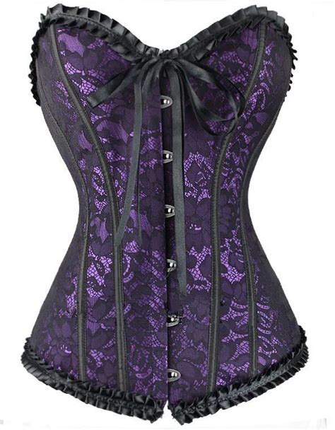 Newest Sexy Lingerie Lingerie Purple Women Overbust Corset Corselete