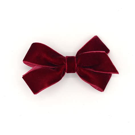 HANDMADE VELVET HAIR BOW CLIP (RED) – QKiddo.com