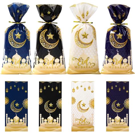 Sachets Cadeaux Eid Mubarak 25 50 100 Pi Ces Sac Strass Bonbons D Cor