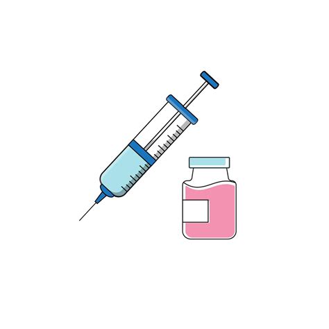 Vaccination Color Icon Medical Injection Contraceptive Syringe Shot