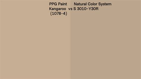 Ppg Paint Kangaroo 1078 4 Vs Natural Color System S 3010 Y30r Side By