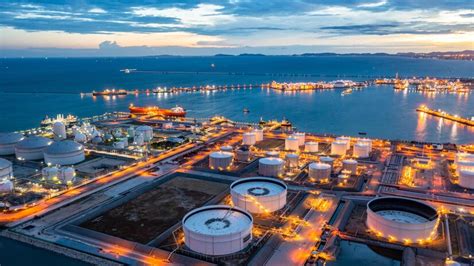 Premium Photo | Aerial view oil terminal industrial facility storage