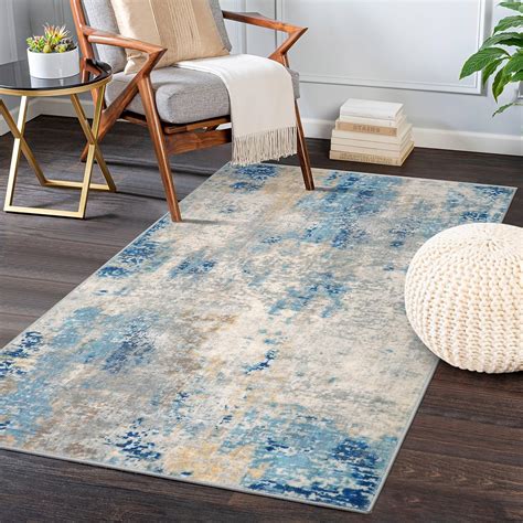 Amazon Lahome Modern Abstract Area Rug X Washable Bedroom Rug