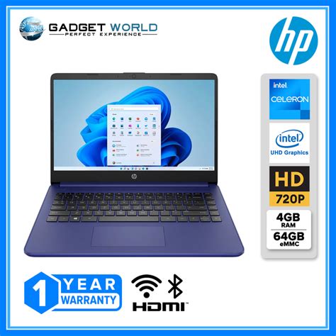 Hp 14 Laptop Intel Celeron 4gb 64gb 14 Dq0005dx Shopee Philippines