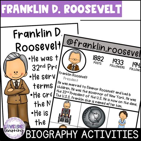 The Roosevelts Biography Activities Bundle - Franklin, Theodore ...