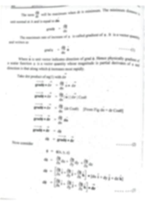 Solution Gradient Of Scalar Function And Its Physical Significance