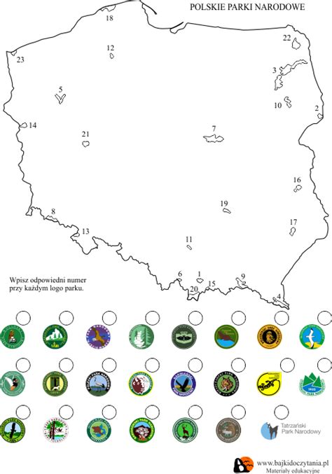 Polskie Parki Narodowe Karty Pracy Edukacyjne Bajki Do Czytania