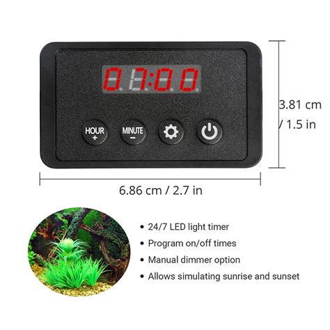 Nicrew LED Light Dimmer Controller Sunrise Sunset Modulator For Aquarium Fish Tank Led ...