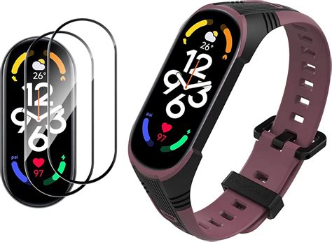 GIOPUEY Armband Kompatibel Mit Xiaomi Mi Band 7 Weiches TPU Armband