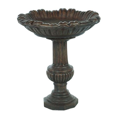 Scallop Birdbath Solid Rock Stone Works