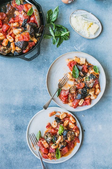 Fast Ricotta Gnocchi With Roast Tomato And Eggplant Sauce The Brick Kitchen Recipe Gnocchi