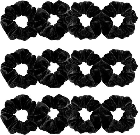 Whaline 12 Pieces Hair Scrunchies Velvet Elastics Scrunchy