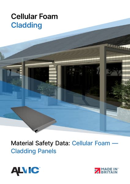 Cellular Foam Cladding Panels Material Safety Data Alvic Plastics Ltd Nbs Source