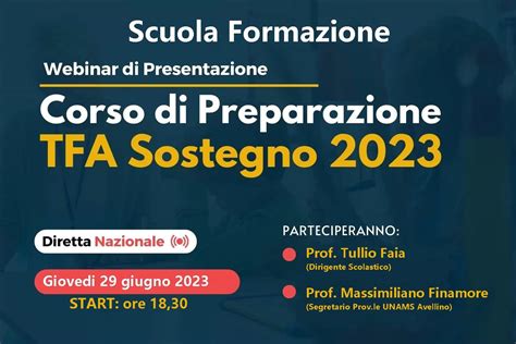 Presentazione Corso Preparazione TFA Sostegno 2023