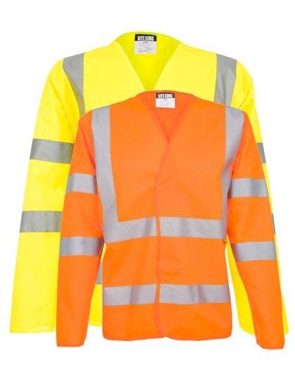 Hi Vis Long Sleeve Waistcoat Vest Clothes Safety Vest Vest