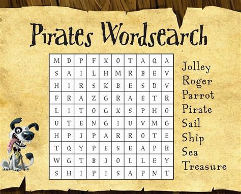 Pirate Word Searches