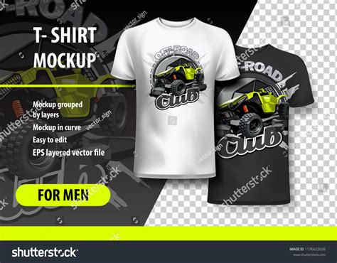 Vektor Stok Tshirt Template Fully Editable Atv Offroad Tanpa Royalti