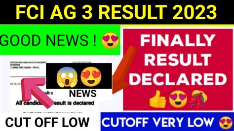 Fci Ag Result Fci Ag Result Kab Aayega Fci Ag Cut Off