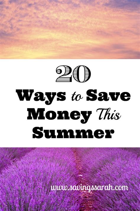 20 Ways To Save Money This Summer Earning And Saving With Sarah