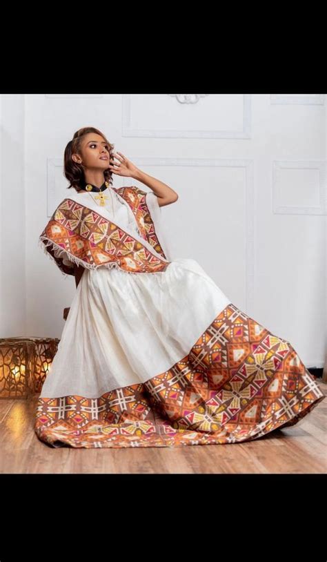 Ethiopian Hand Made Coffee Dress Ethiopian Traditional Dress African