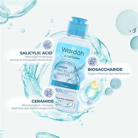 Jual Wardah Acnederm Acne Care Micellar Water 100ml Efektif 50