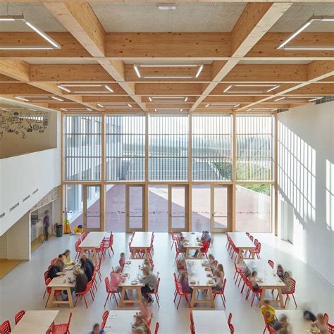 Elementary School Architecture Elementary Schools Kids Cafe Forest