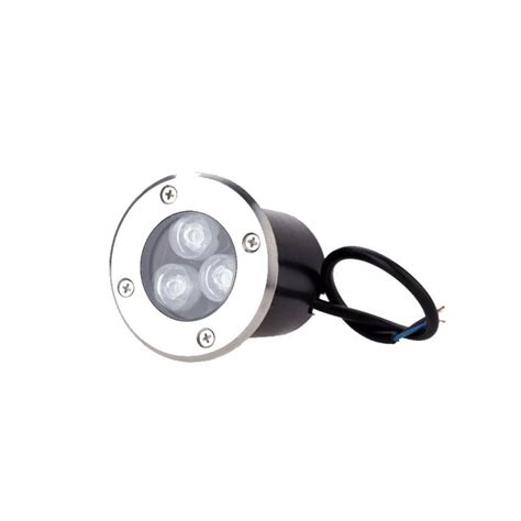 Balizador Luminária Led Chão Piso Jardim 3w Embutir Blindado Branco