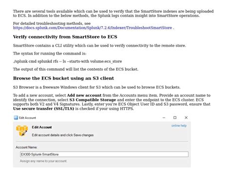 Solution Verification Dell Emc Ecs Splunk Smartstore Configuration