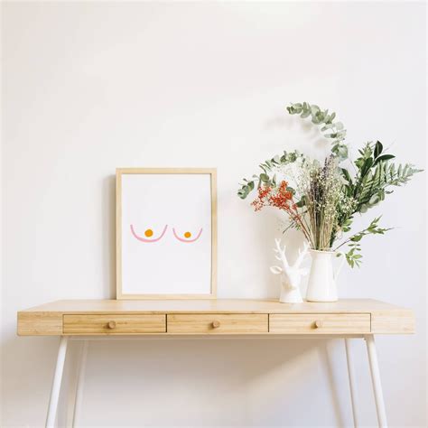 Boob Print Boob Poster Etsy UK