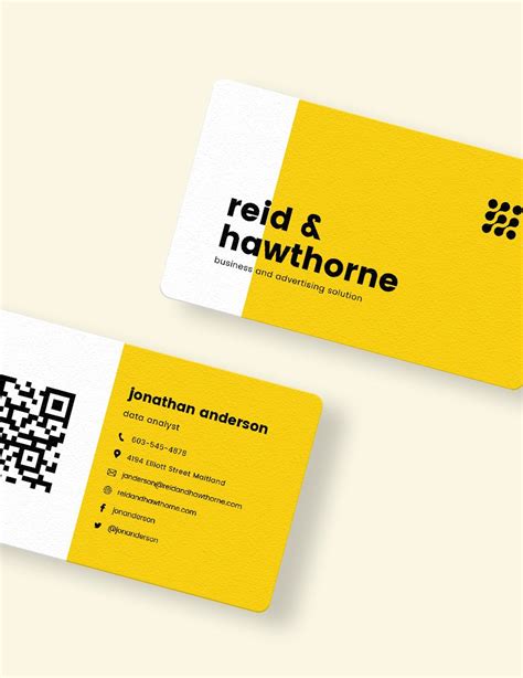 QR Code Business Card Template In PSD Publisher Pages Illustrator