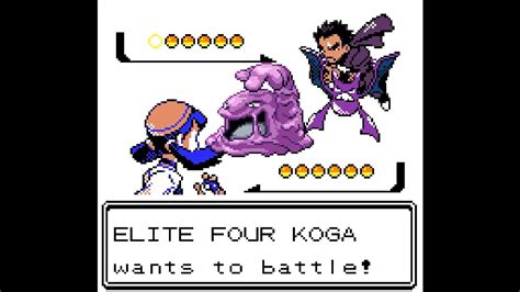 Pokémon Crystal Legacy Elite Four Koga Rematch YouTube