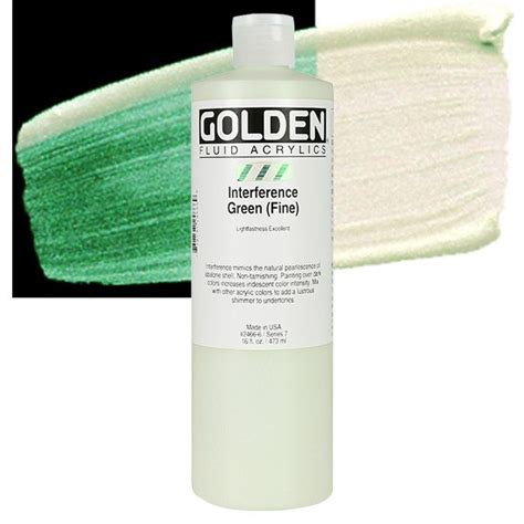 GOLDEN Fluid Acrylics Interference Green Fine 16 Oz Jerry S Artarama