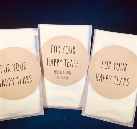 Happy Tears Tissue Pack Wedding Guest Tissues For Your Etsy