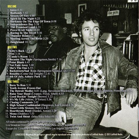 Bruce Springsteen Bootlegs Passaic Night 1978 Leftfield Media 19