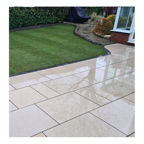 Sahara Pearl Limestone 4 Mixed Sizes Paving Stones Direct