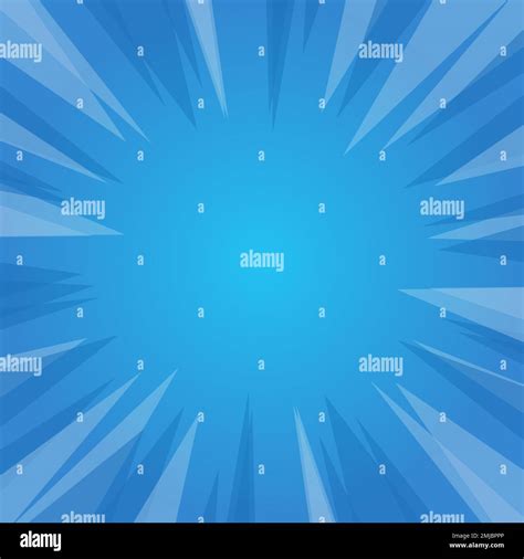 Square Blue Starburst Pop Art Background Vector Illustration Stock