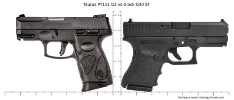 Taurus PT111 G2 Vs Glock G30 SF Size Comparison Handgun Hero